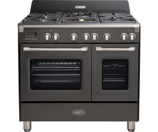 Boretti CFBG902AN antraciet gas fornuis - 90 cm. breed
