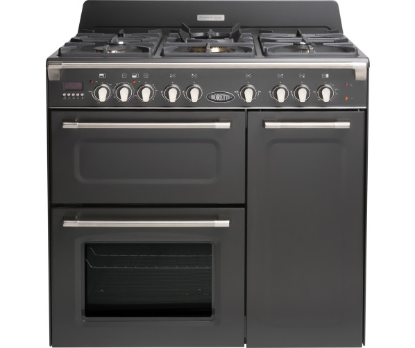 Boretti CFBG903AN antraciet gas fornuis met 3 ovens