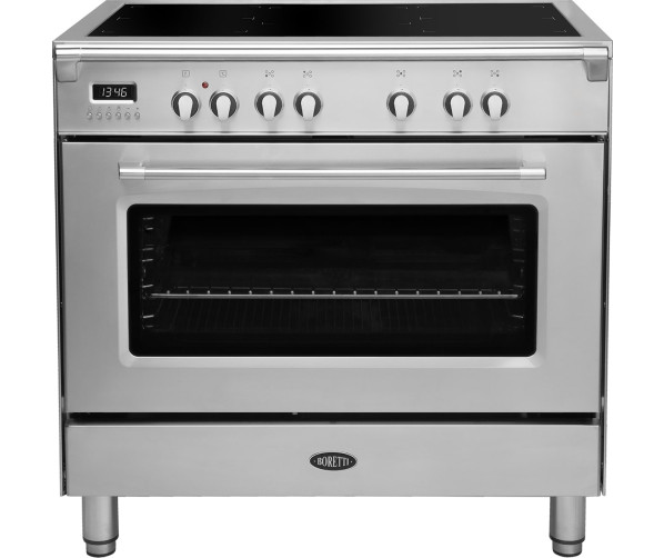 Boretti CFBI9015IX inductie fornuis met flex zones - roestvrijstaal