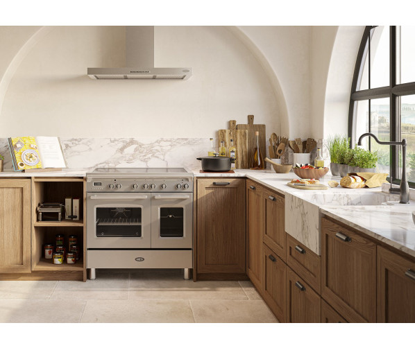 Boretti CFBI9015IX inductie fornuis met flex zones - roestvrijstaal