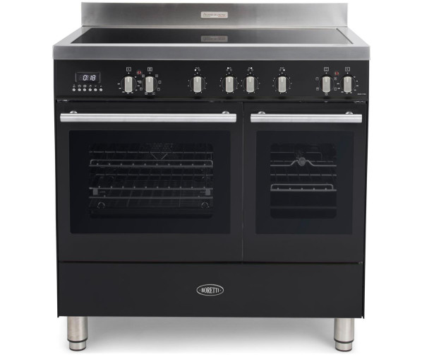 Boretti MFBI902AN inductie fornuis met dubbele oven  - antraciet - Milano