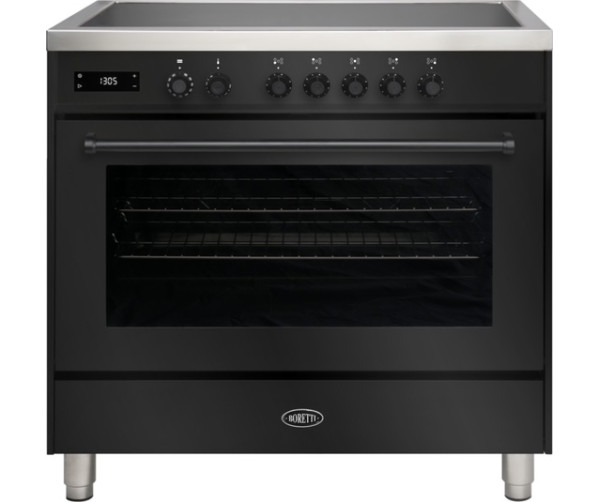 Boretti MLI95BZW inductie fornuis met 5 inductie zones - zwart
