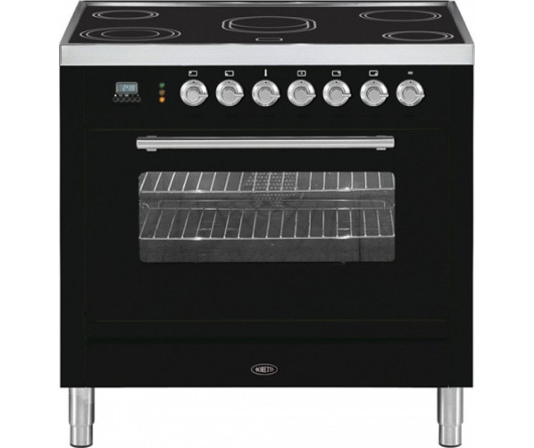 Boretti VPE93ZW keramisch zwart fornuis - outlet