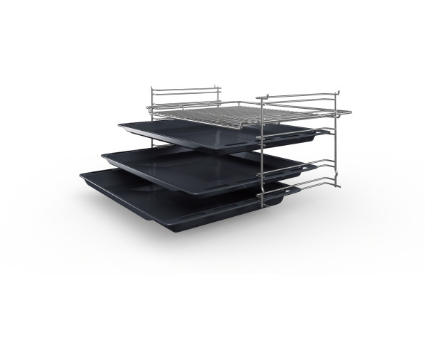 Binnenkant oven Bosch HLL09A020U met uitneembare inhangroosters en telescooprails