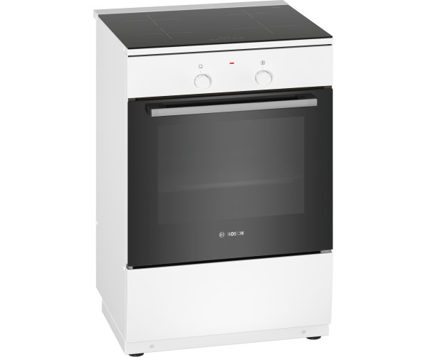 Bosch HLL09A020U vrijstaand inductie fornuis in wit, 60 cm breed