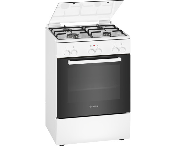 Bosch HXA050D20N gas fornuis - wit - 60 cm breed
