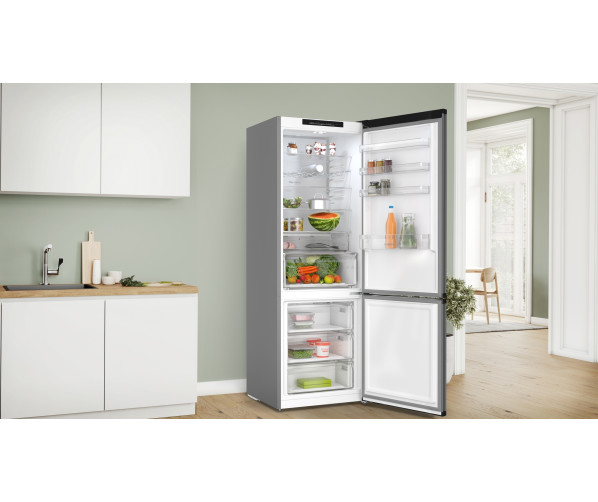 Bosch KGN49OCAF vrijstaande koelkast - antraciet-staal