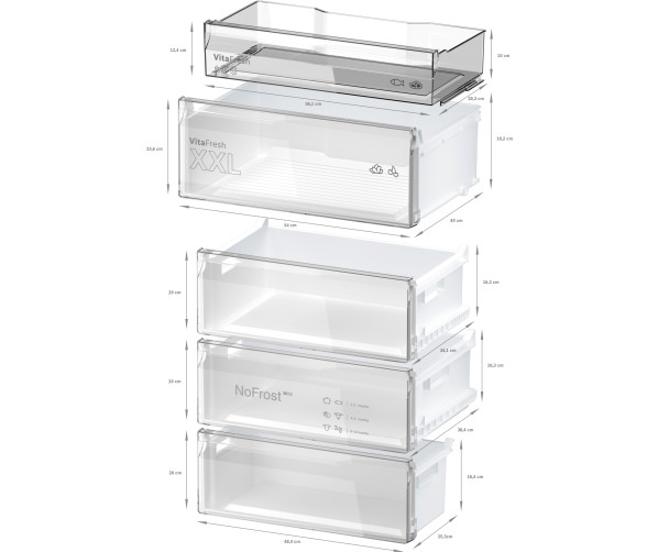 Bosch KGN49VXCT blacksteel koelkast