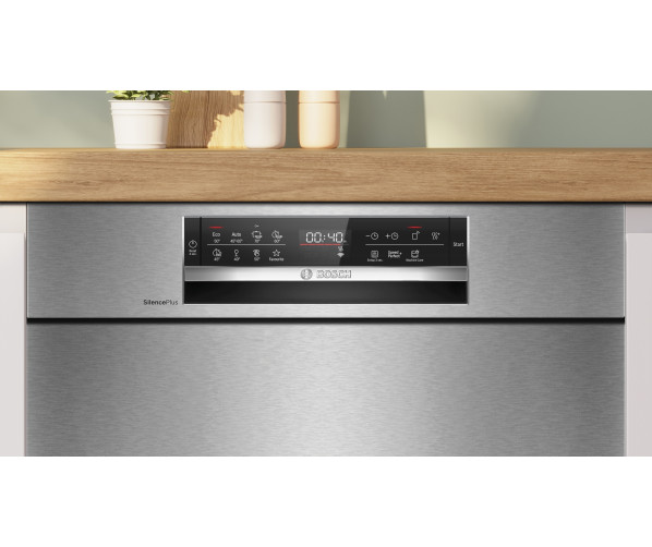 Bosch SMU6ECS12E onderbouw geborsteld staal vaatwasser