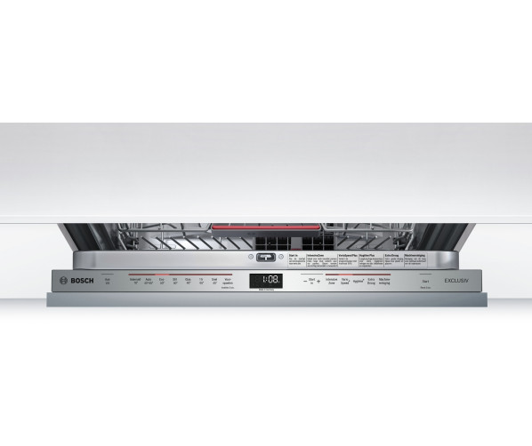 Het bedieningspaneel van de Bosch SMV68IX01N bevindt zich bovenop de deur en is eenvoudig in te regelen