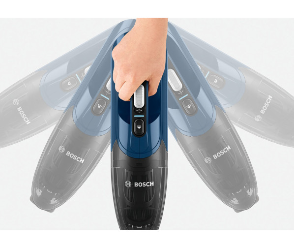 Bosch BCHF216S blauwe 2-in-1 steel-/kruimelzuiger / stofzuiger