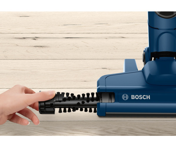Bosch BCHF216S blauwe 2-in-1 steel-/kruimelzuiger / stofzuiger
