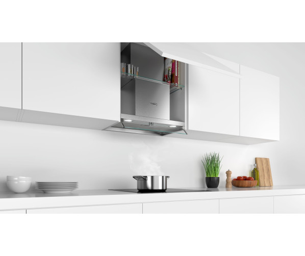 Met de Bosch DBB66AF50 inbouw afzuigkap houdt u maximaal opbergruimte