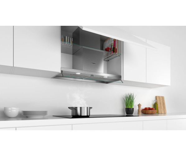 De Bosch DBB96AF50 inbouw afzuigkap kan ook prachtig praktisch ingebouwd worden