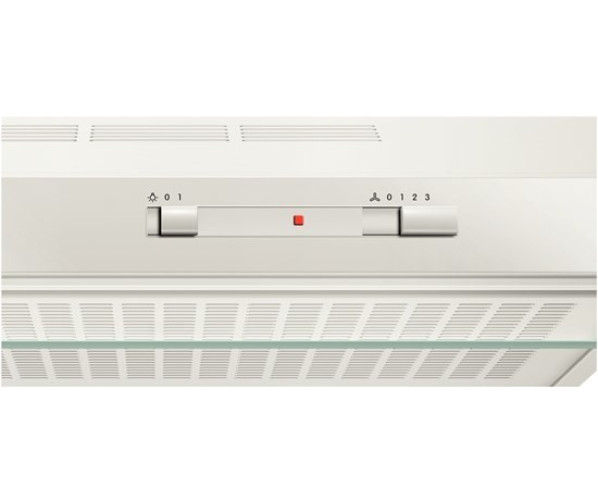 Het bedieningspaneel van de Bosch DHU642D onderbouw afzuigkap wit