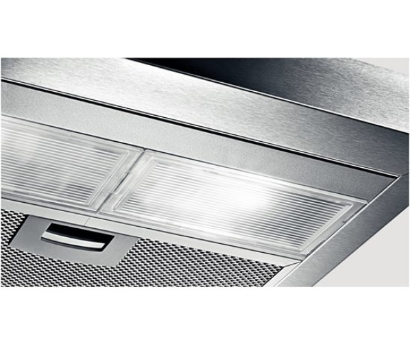 De Bosch DHU672U onderbouw afzuigkap wit is voorzien van heldere halogeenverlichting