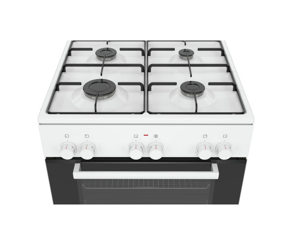 Bosch HXA050D20N gas fornuis - wit - 60 cm breed