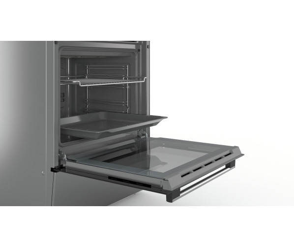 Bosch HXR390E50N rvs gas fornuis - 60 cm. breed