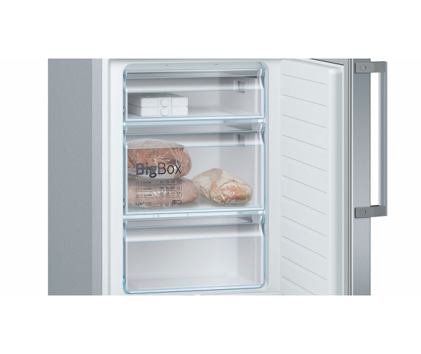 Bosch KGE36EICP rvs koelkast - 186 cm. hoog