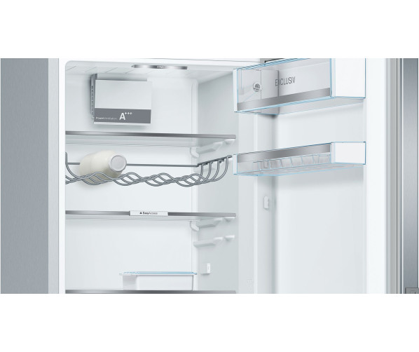 Bosch KGE36EICP rvs koelkast - 186 cm. hoog
