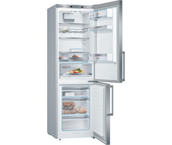 Bosch KGE36EICP rvs koelkast - 186 cm. hoog