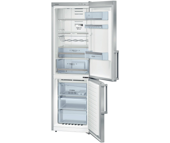 De binnenzijde van de Bosch KGN36XI42 koelkast RVS