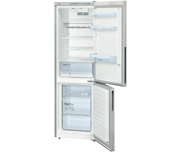 Het ruime interieur van de Bosch KGV36VE32S koelkast grijs