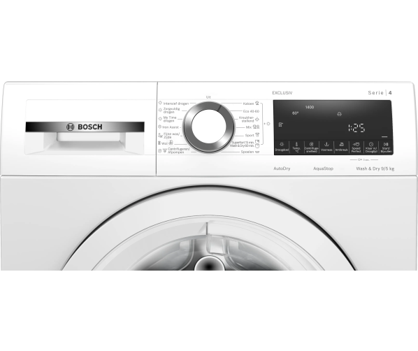 Bosch WNA144V9NL was/droogcombinatie met 9 kg en 1400 toeren
