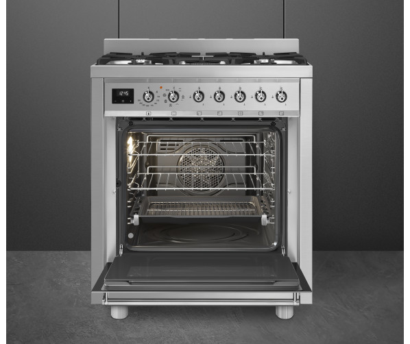 Smeg C7GMXNLK9 fornuis roestvrijstaal - 70 cm. breed