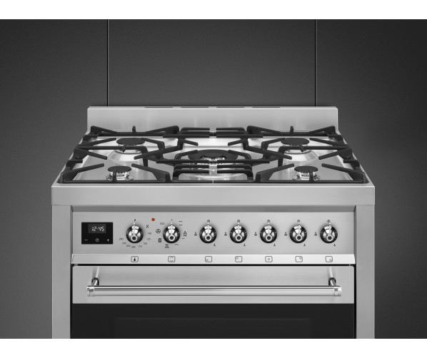 Smeg C7GMXNLK9 fornuis roestvrijstaal - 70 cm. breed