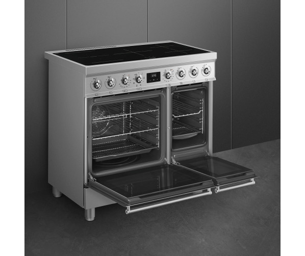 Smeg C92IMX2 inductie fornuis met dubbel oven - rvs