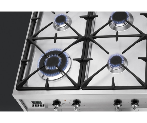 De Smeg C9GMXNL1 heeft een 4,0 kW sterke wokbrander linksvoor