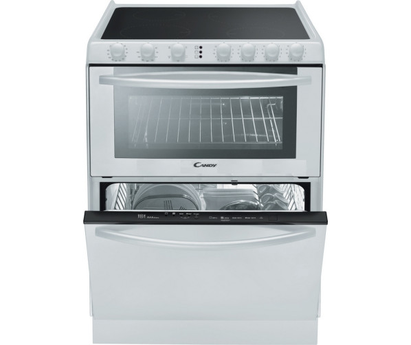 Candy TRIO9503-1W vaatwas-fornuis keramisch