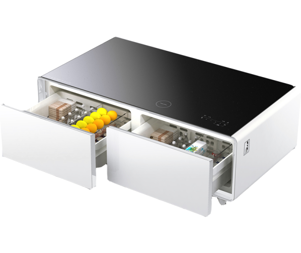 CASO Sound & Cool Wit salon tafel met koellades, speakers en draadloos opladen telefoon