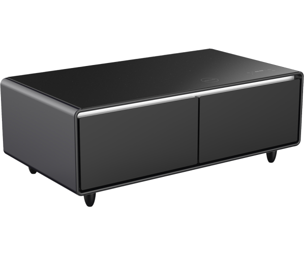 CASO Sound & Cool Zwart salon tafel met koellades, speakers en draadloos opladen telefoon