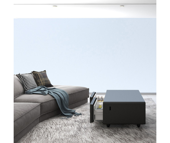 CASO Sound & Cool Zwart salon tafel met koellades, speakers en draadloos opladen telefoon