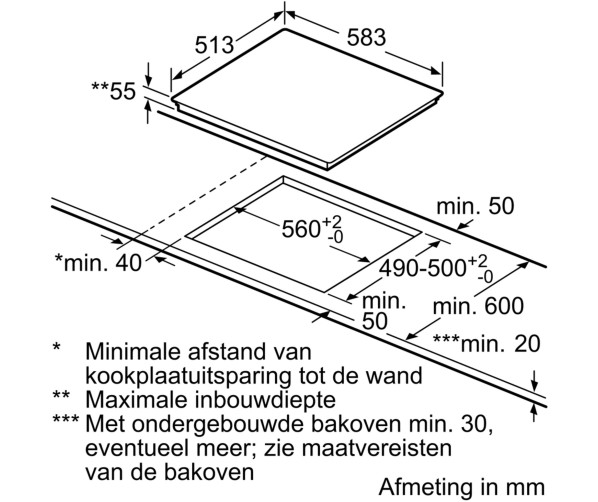 Constructa CA425252 kookplaat