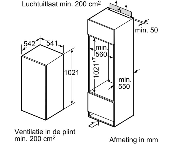 Constructa CK64305 koelkast