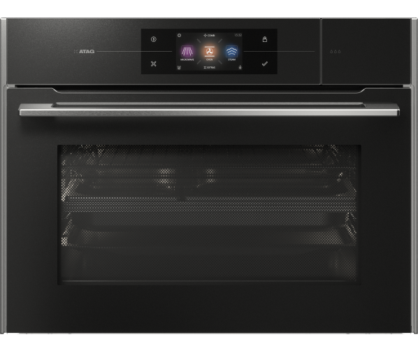 Atag CSX4674M inbouw zwart glas combi-stoomoven met magnetron