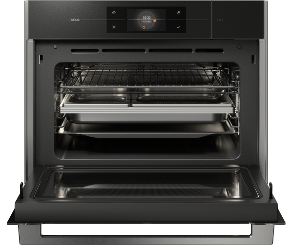 Atag CSX4674M inbouw zwart glas combi-stoomoven met magnetron