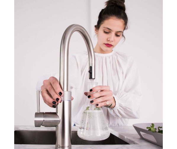 Handig: koud en bruisend water met de CUBE functie op de Quooker COMBI & CUBE