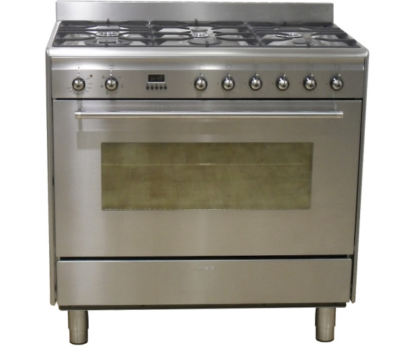 Foto van het SMEG fornuis type DS96MFX7 roestvrijstaal