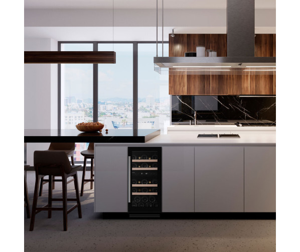 Dunavox DAUF-32.78DB inbouw wijnkoelkast - zwart