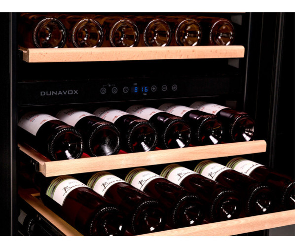 Dunavox DX-166.428DBK inbouw wijnkoelkast - zwart