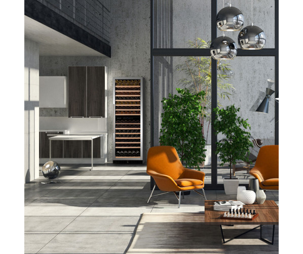 Dunavox DX-166.428SDSK inbouw wijnkoelkast - roestvrijstaal