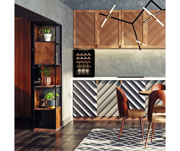 Dunavox DXFH-20.62 vrijstaande wijnkoelkast - zwart