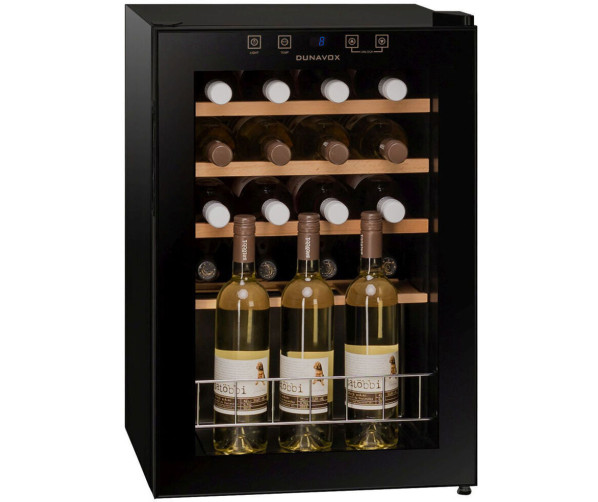 Dunavox DXFH-20.62 vrijstaande wijnkoelkast - zwart