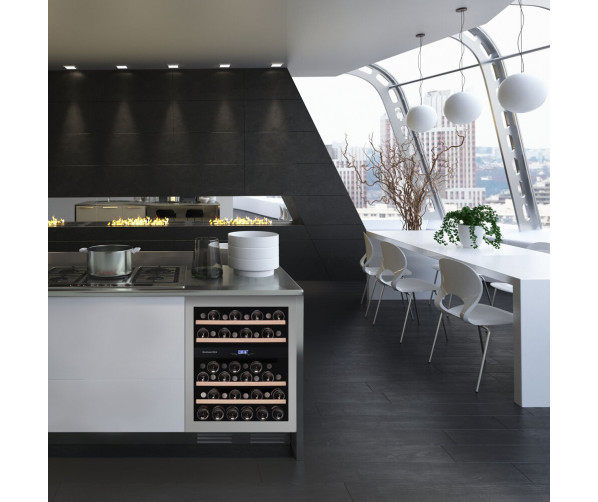 Dunavox DAUF-45.125DB.TO inbouw wijnkoelkast - zwart