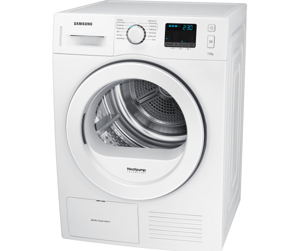 Dankzij het strakke design en de bijpassend display kan de SAMSUNG droger DV70F5E0HGW 
