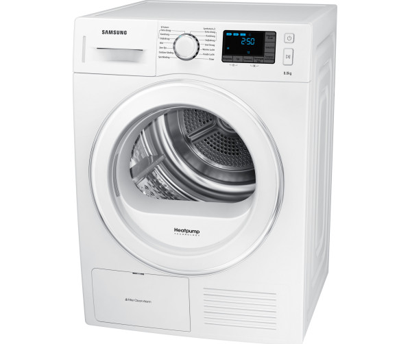 Zeer praktisch is het filter clean alarm op de samsung droger DV80F5E5HGW